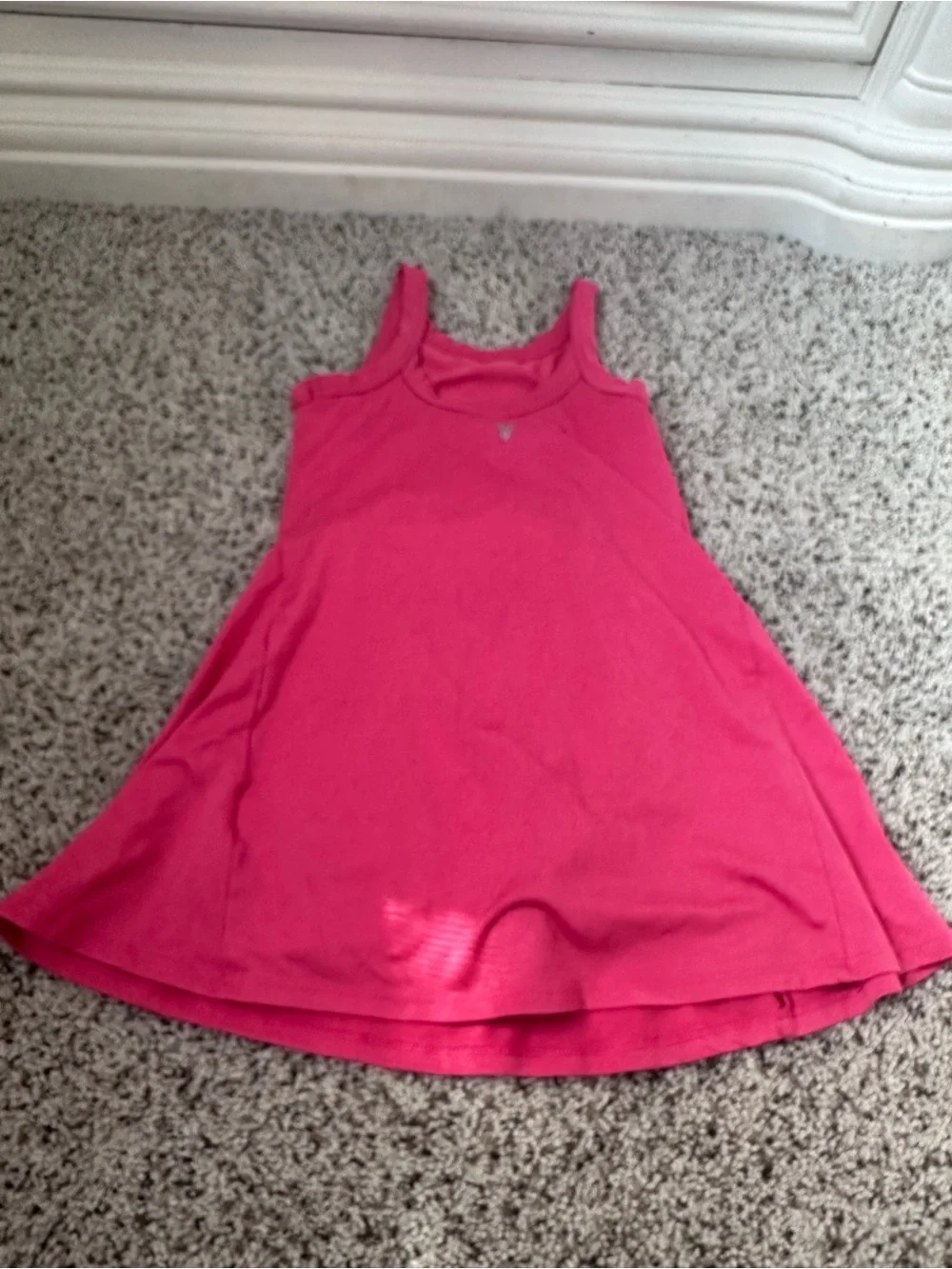 Old Navy pair Lavender and Hot Pink active Tank Dresses with shorts under- Girl